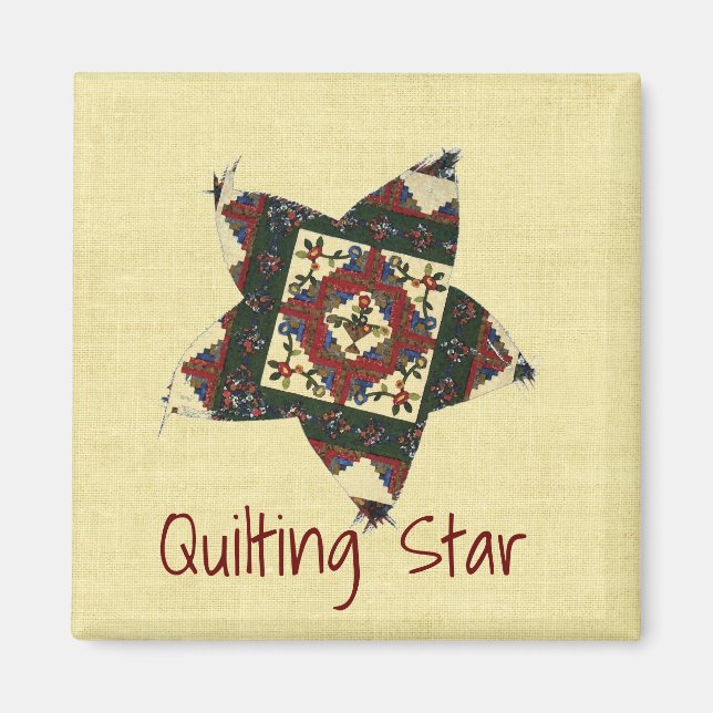Quiltning Stjärna Magnet (Framsidan)