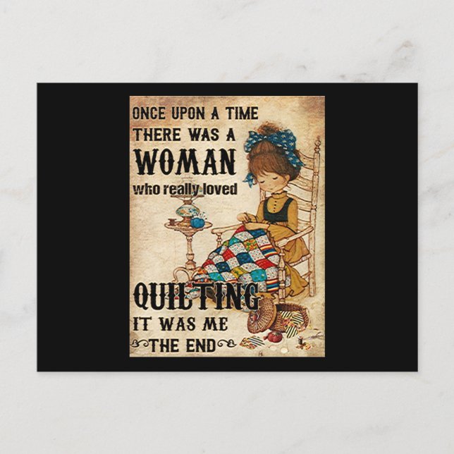 Quiltningsgåvor | Det Var Jag Som Quiltade Det Var Vykort (Framsida)