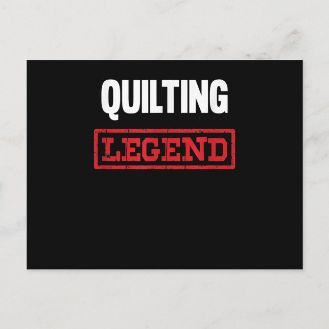 Quiltningslegend | Roliga presenter till quiltning Vykort (Framsida)