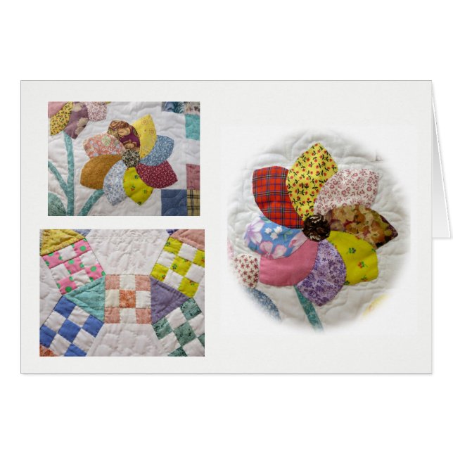 Quilts 2017-A Dotter's Kärlek Hälsningskort (Framsidan Horizontal)