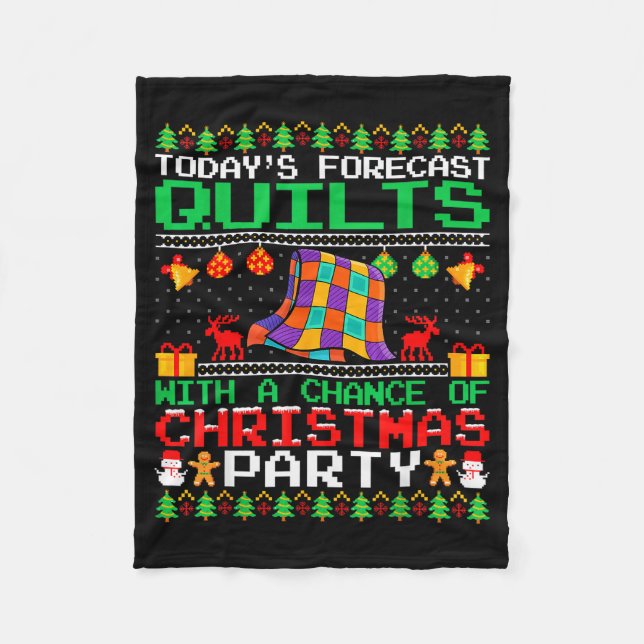 Quilts Christmas Party Quilts Quilting Christmas U Fleecefilt (Framsidan)