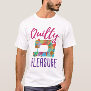 Quilty Pleasure Quilting Älskare Quilter Sew Quilt T Shirt