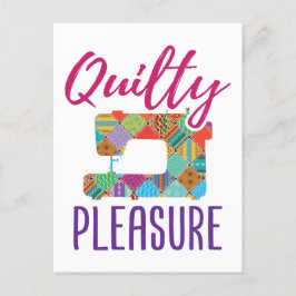 Quilty Pleasure Quilting Älskare Quilter Sew Quilt Vykort