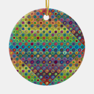 Quilty som laddad julgransprydnad keramik