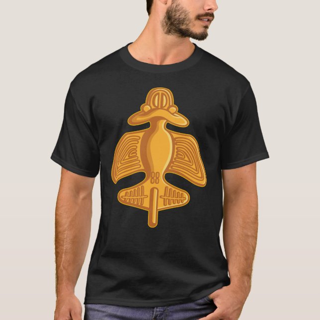 QUIMBAYA AIRPLANE Ancient Alien Theorist Quimbaya T Shirt (Framsida)