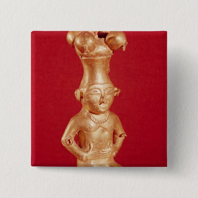 Quimbaya behållare i bilda knapp (Framsida)