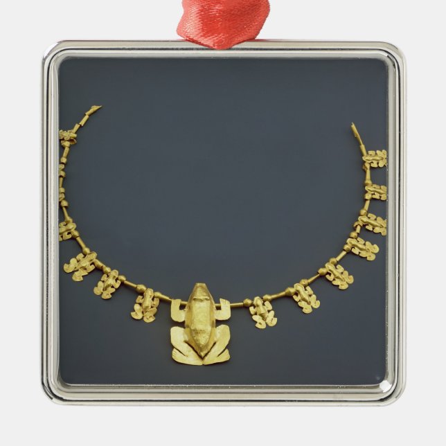 Quimbaya halsband med grodor, från Colombia Julgransprydnad Metall (Framsidan)