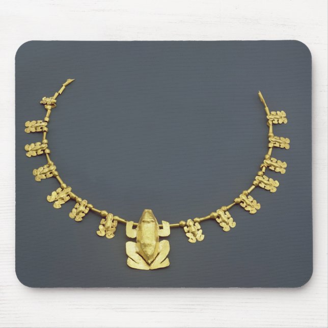 Quimbaya halsband med grodor, från Colombia Musmatta (Framsidan)