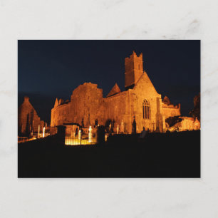 Quin Abbey på natten Vykort