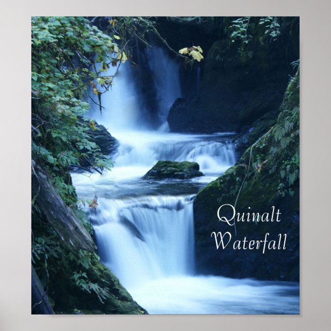 Quinalt Waterfall Poster (Framsidan)