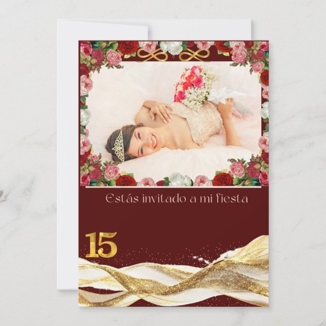 Quince anosInvitation Inbjudningar (Framsida)