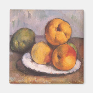 Quince, äpplen och Pears av Paul Cezanne Magnet