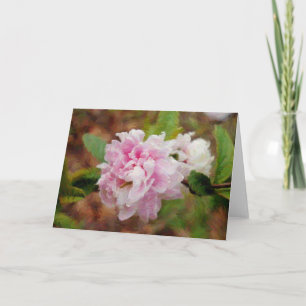 Quince Blommar Gouache Art Note Card Kort