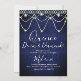 Quince Denim Diamanter Ädelsten Pärlor  Inbjudningar