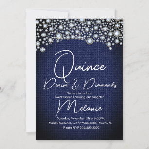 Quince Denim Diamonds Ädelstensdiamanter Spridda Inbjudningar