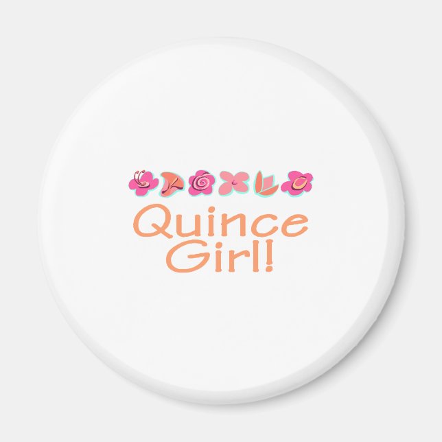 Quince Girl (persiko färg) Magnet (Framsidan)
