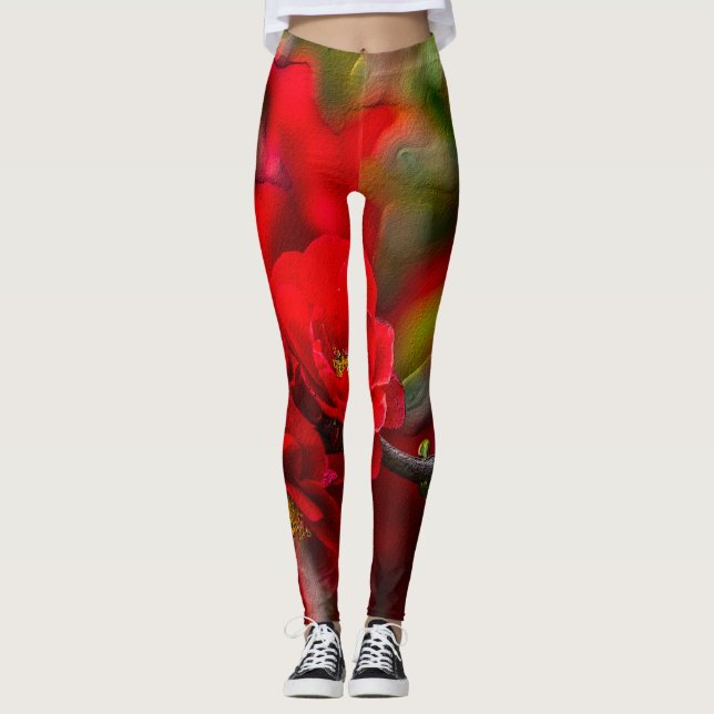 Quince Gren Painterly Leggings (Framsida)