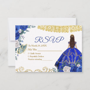 Quinceañera 15 Anos Royal Blue OSA kort