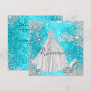 Quinceanera 15-års elegant födelsedagsfest inbjudningar