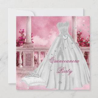 Quinceanera 15-års födelsedagsfirande Tiara Inbjudningar