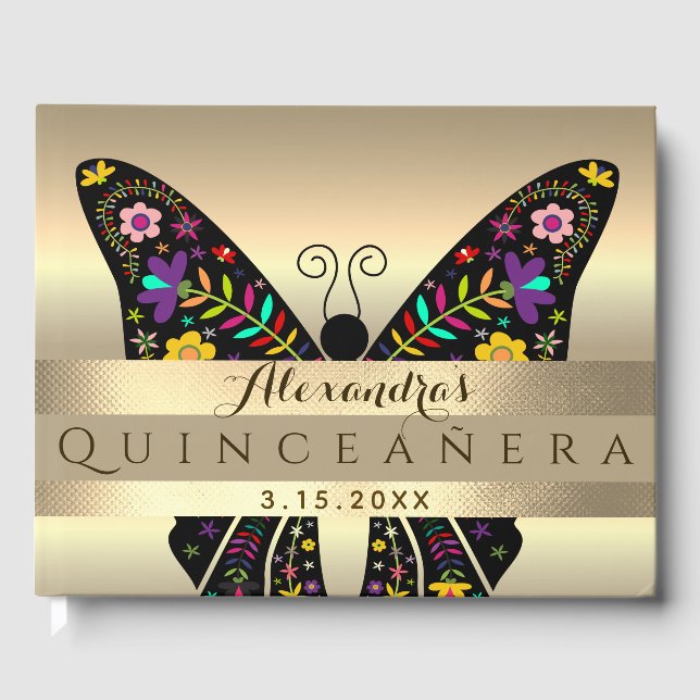 Quinceanera 15-årsdag gästböcker (Framsida)