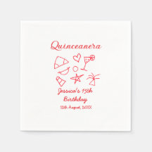 Quinceanera 15-årsdag röd strandfest trädsol