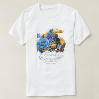 Quinceanera 15-årsfest blomster t shirt