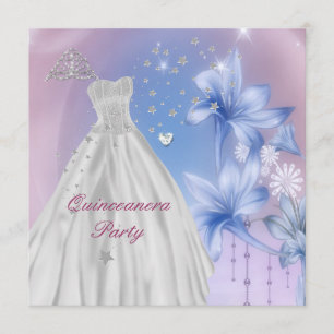 Quinceanera 15-årsfest inbjudningar