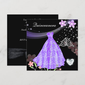 Quinceanera 15-årsfest inbjudningar