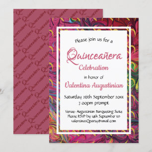 Quinceañera 15:e födelsedagen Retro Personlig RO Inbjudningar