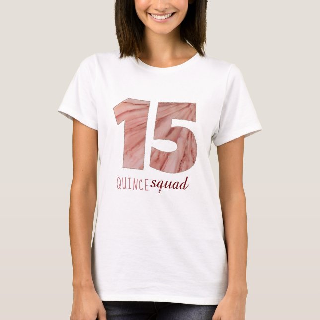 Quinceanera 15:e födelsedagen t shirt (Framsida)
