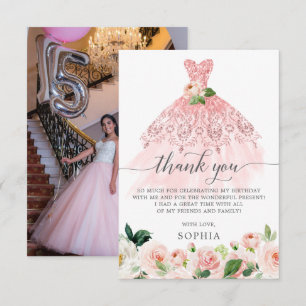 Quinceanera 15:e födelsedagen - tack för ditt kort