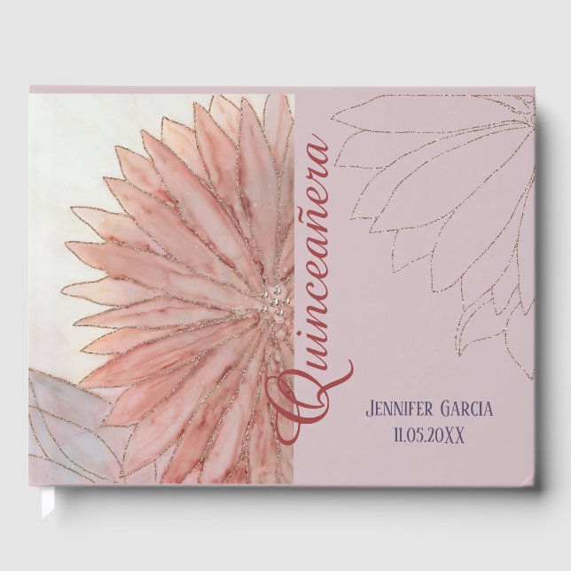 Quinceanera 15:e Födelsedagsfesten Gästböcker (Framsida)