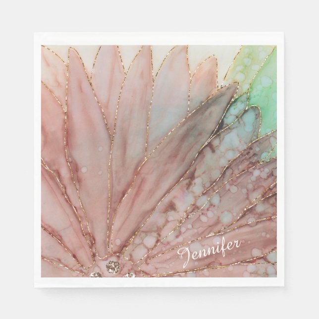 Quinceanera 15:e Födelsedagsfesten Pappersservett (Framsidan)