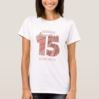 Quinceanera 15:e födelsedagsljus t shirt