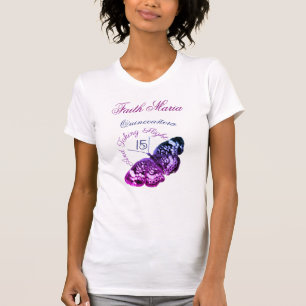 Quinceañera 15 Intag av flygfjäril T Shirt