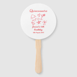 Quinceanera 15th birthday red beach party tree sun