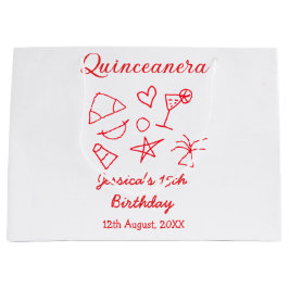 Quinceanera 15th birthday red beach party tree sun