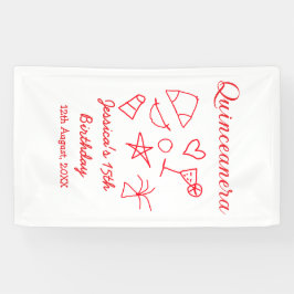 Quinceanera 15th birthday red beach party tree sun