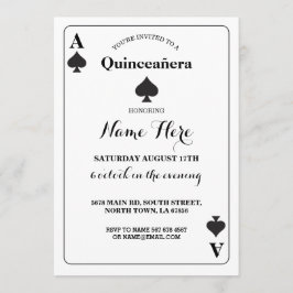Quinceañera Ace Spades spelar upp kort Vegas Birth