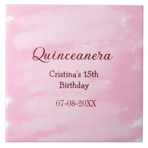 Quinceanera anos 15-årsdag, lägg till namn struktu kakelplatta