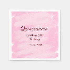 Quinceanera anos 15-årsdag, lägg till namn struktu pappersservett