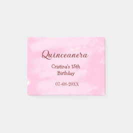 Quinceanera anos 15-årsdag, lägg till namn struktu post-it block