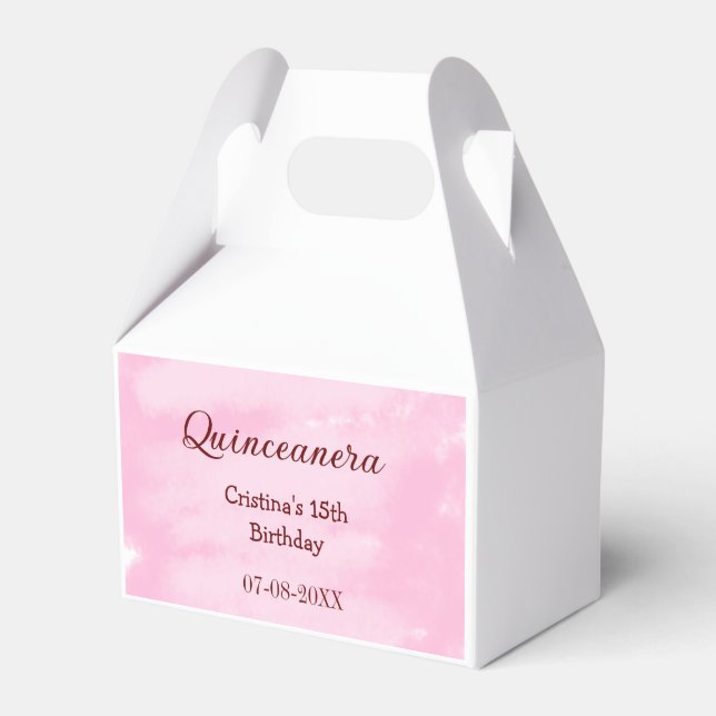 Quinceanera anos 15-årsdag, lägg till namn struktu presentaskar (Framsidan Sidan)