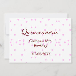 Quinceanera anos 15:e födelsedag lägg till namn ro inbjudningar
