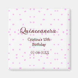Quinceanera anos 15:e födelsedag lägg till namn ro magnet