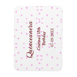 Quinceanera anos 15:e födelsedag lägg till namn ro magnet