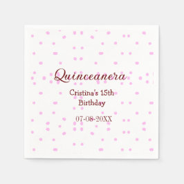 Quinceanera anos 15:e födelsedag lägg till namn ro pappersservett