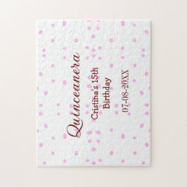 Quinceanera anos 15:e födelsedag lägg till namn ro pussel