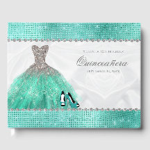 Quinceañera Aqua Diamond Gnistra Glitter